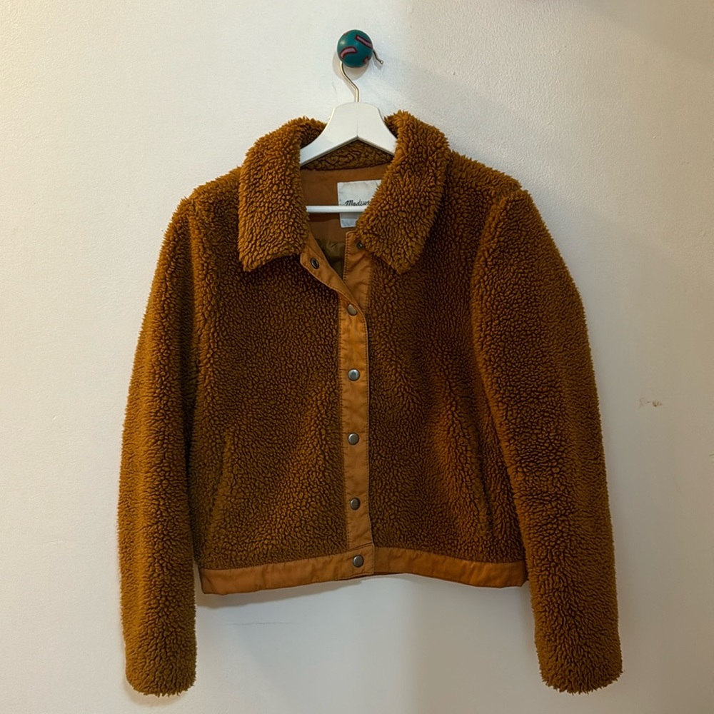 Madewell Sherpa Portland Teddy Fleece Jacket | Medium